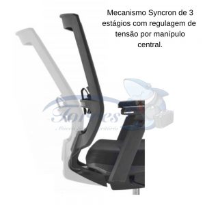 Cadeira Torres Monza mecanismo Syncron 3 estágios