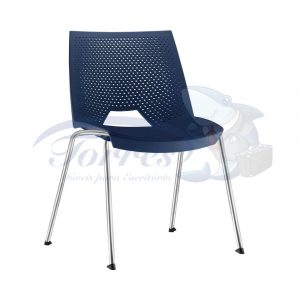 Cadeira Torres Strike 4 pés fixa azul