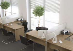Imagem de ambiente corporativo linha wood estação de trabalho - móveis para escritório