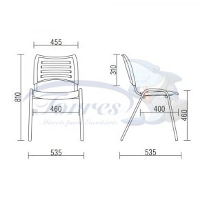 Cadeira fixa Torres ISO - medidas