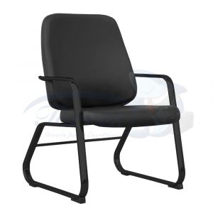 Cadeira Torres Maxxer fixa com braço e estrutura preta