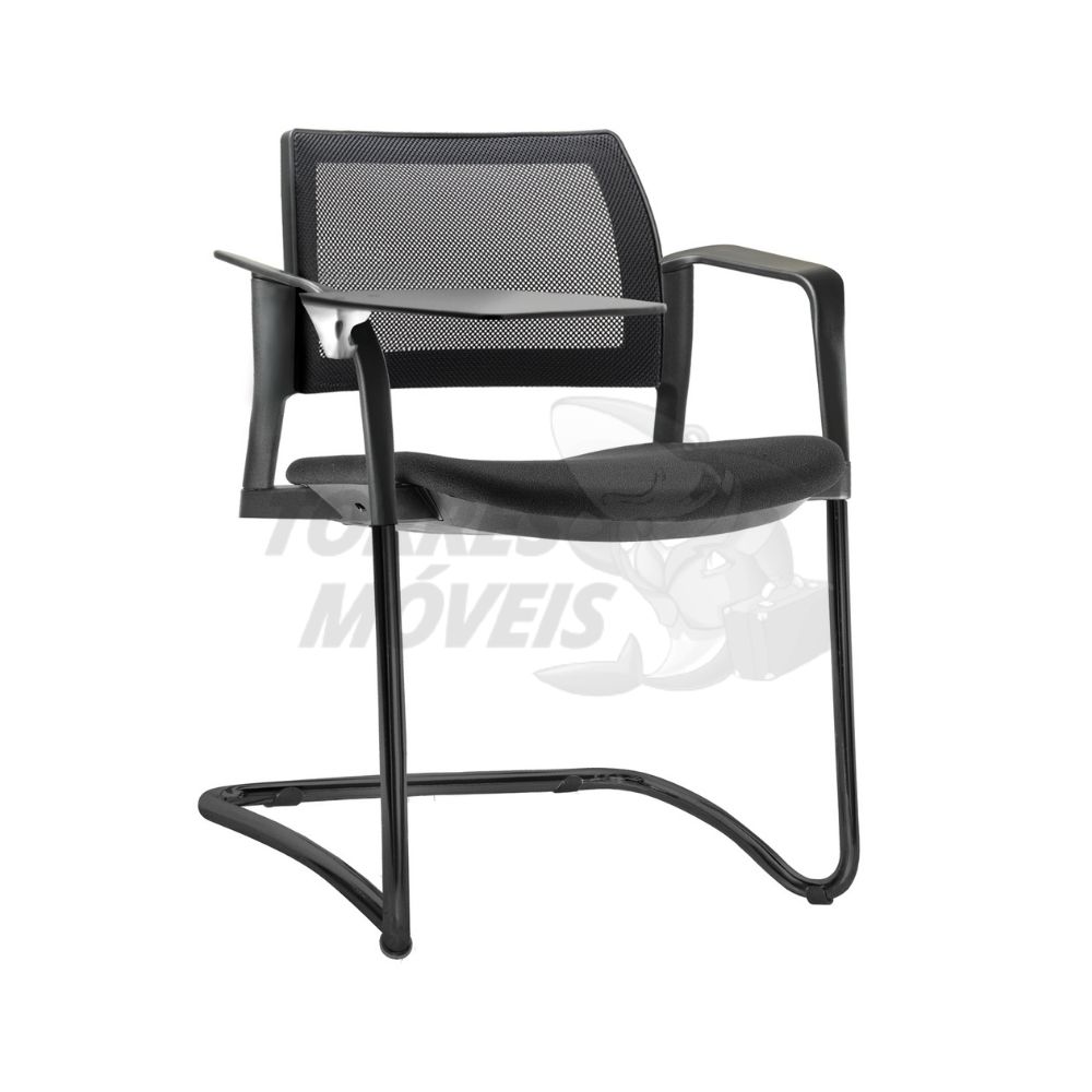 Cadeira Torres Kyos com prancheta assento estofado pé em S