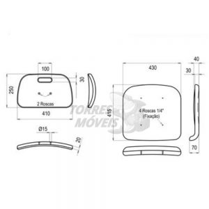 Medidas Cadeira Torres Industrial